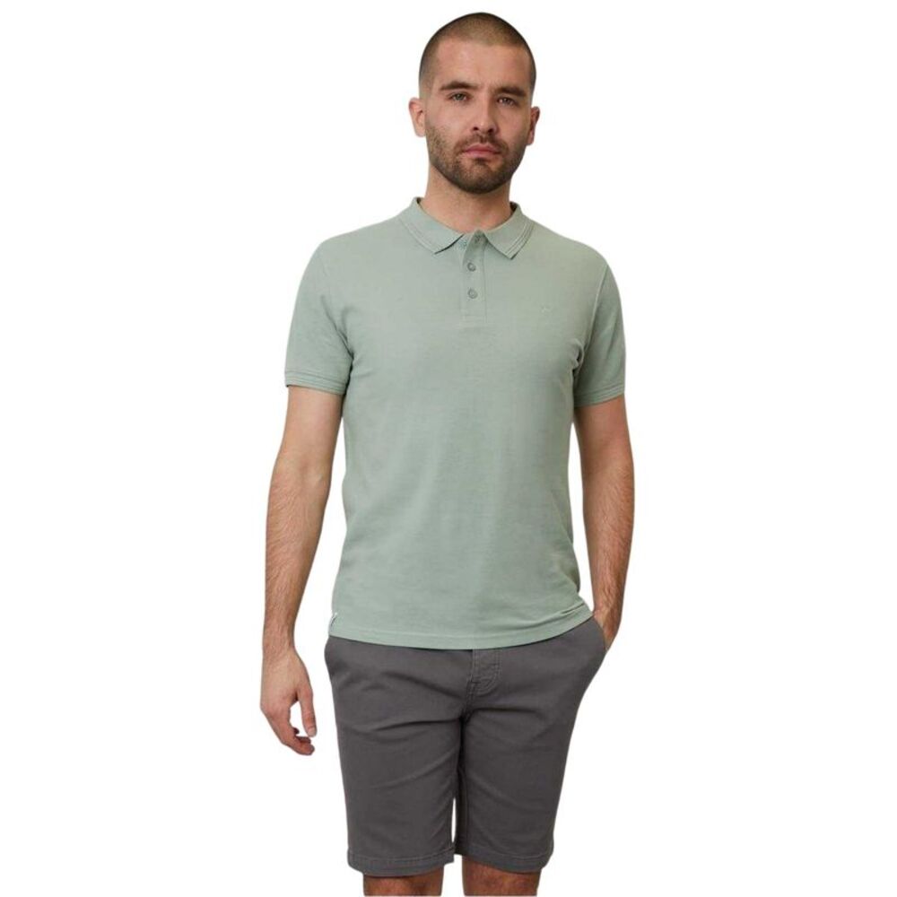 Threadbare Mens Malbork Short-Sleeved Polo Shirt / Sage